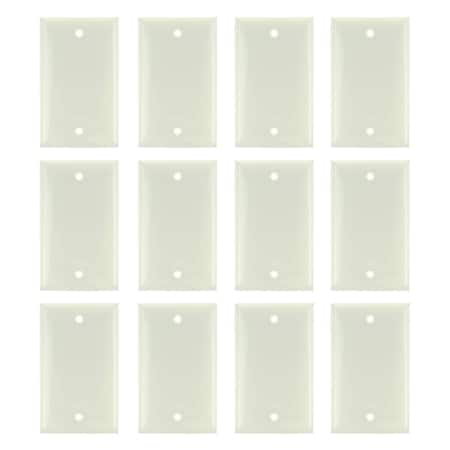 Sunlite 1-Gang Blank Switch/ Receptacle Plate Ivory Plastic 4.5-in X 2.8-in  Matching Screws Included, 12PK 40920-NS